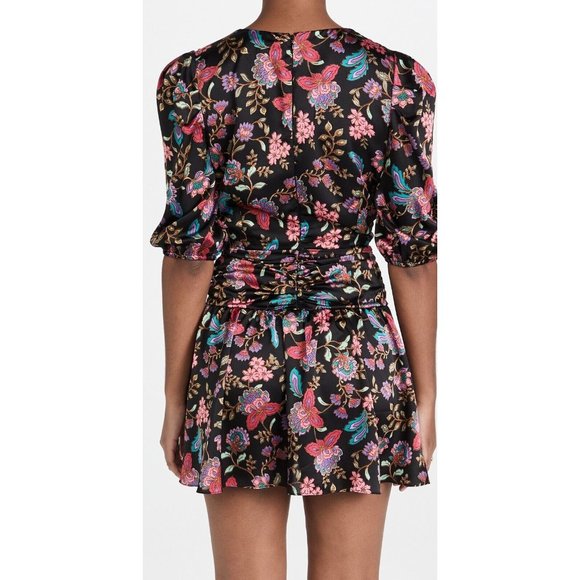 MISA Los Angeles Narcissa Dress Gemstone Floral Satin - Picture 6 of 7